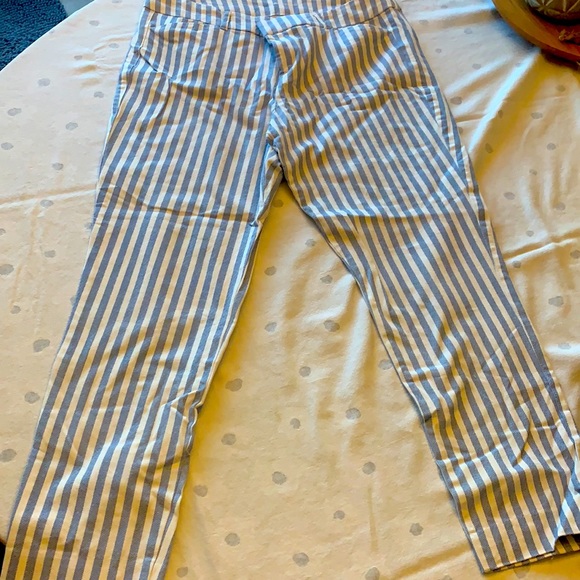 Old Navy Pants - Blue and cream striped dress pants